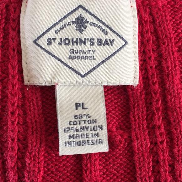 Red V Neck Sweater - Picture 9 of 9